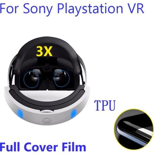 3sets/lot (6pcs) Full Covered Soft TPU Hydrogel Protective Films for Sony Playstation VR 2 Lens Anti-Explosion Screen Protectors