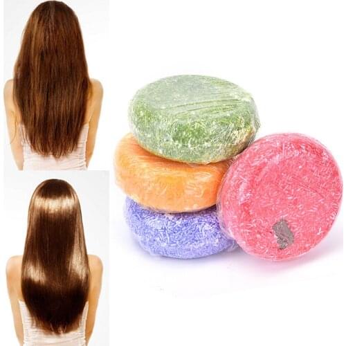 4 Styles Handmade Soaps Fragrant Jasmine Shiny Smooth Hair Shampoo Soap Repair Hair Deep Nourish Hair Shampoo Soap