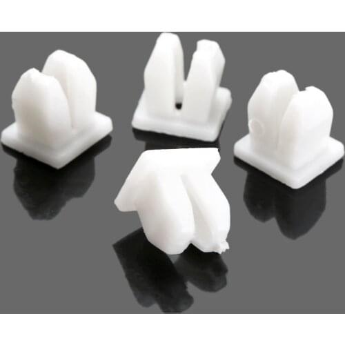 50Pcs Auto Fastener 5mm Hole Car Push Plastic Rivets Fender Clips White Universal Fender Bumper Door Side Skirt Retainer Clips