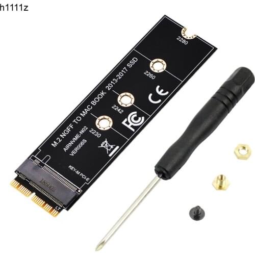 For Apple SSD Adapter M.2 NGFF M KEY PCIe AHCI SSD Adapter for MACBOOK Air 2013 2014 2015 2017 A1465 A1466 Pro A1398 A1502 A1419