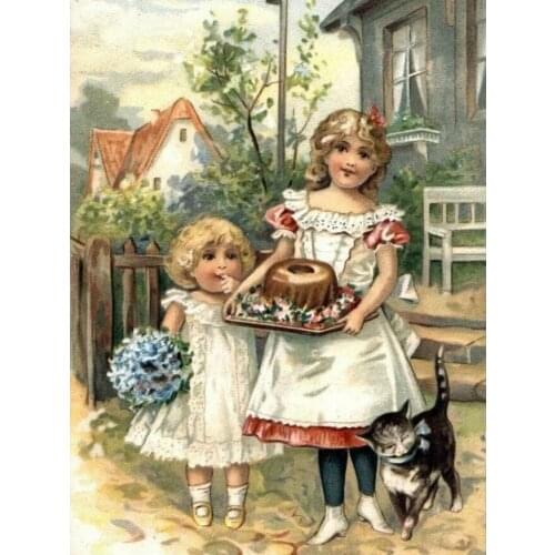 Diamond Painting Cross Stitch Character Kid Full Square Round Diy 5d Diamond Embroidery Picture Rhinestone Art Gift