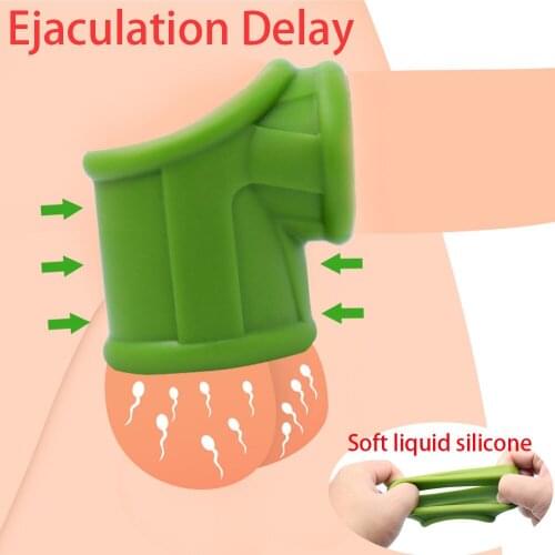 Delay Ejaculation Ring Member Training Sex Toys For Men Testicles Ball Stretcher Penis Lock Liquid Silicone Cock Ring