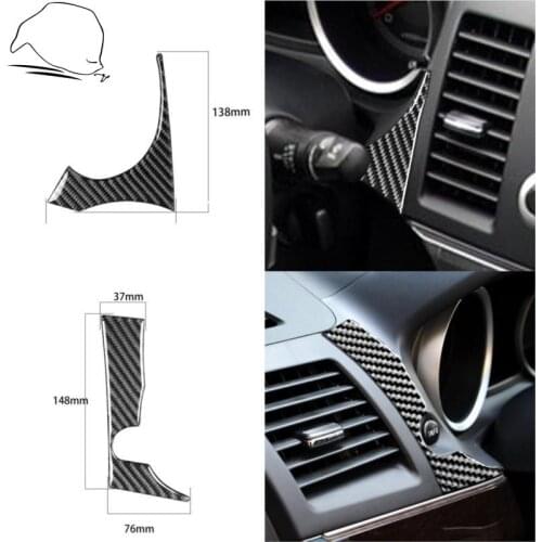 For Mitsubishi Lancer EVO X MR 2008-2015 Interior Both Side of Speedometer Carbon Sticker INFO Button Frame Trim Car Accessories