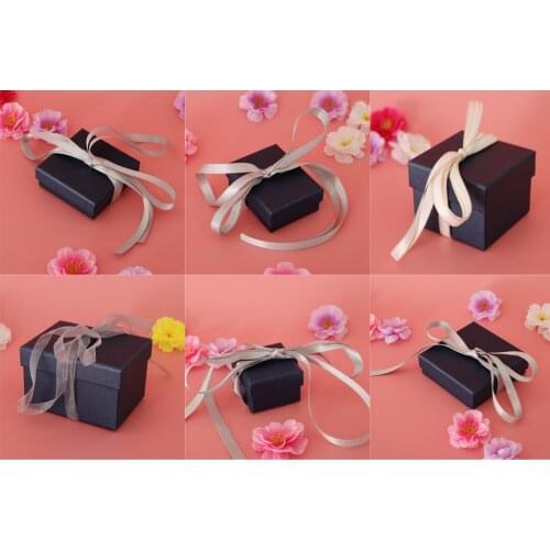 Blesiya Blue Paper Jewelry Gift Boxes for Rings Necklaces Bracelet Holder