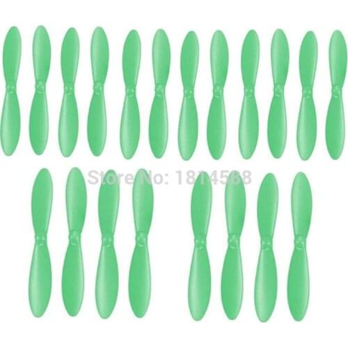 Hubsan H107 Blade 20Pcs 55mm Propellers For Hubsan X4 H107P H107C H107D PLUS Remote Control Quadcopters Airplane Parts Green