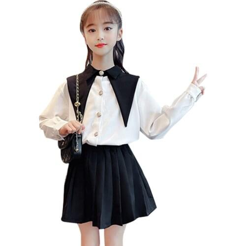 Girls Clothes Set Blouse + Skirt Childrens Clothes For Girls Spring Autumn Outfit For Girls Casual Childrens Clothes Girl