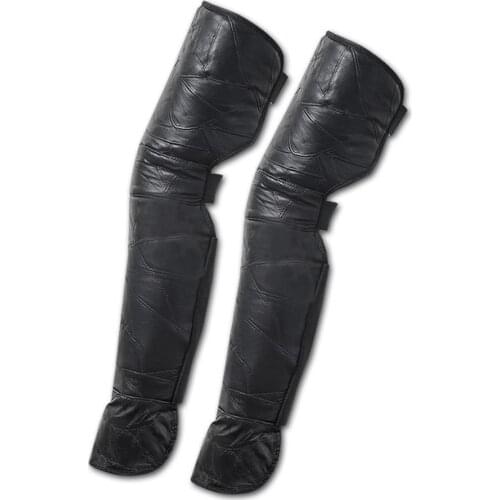 Leather Knee Pad Men Electric Motorcycle Riding Cold Windproof Protect Thick Warm Fishing Winter Lengthened Waterproof Leggings