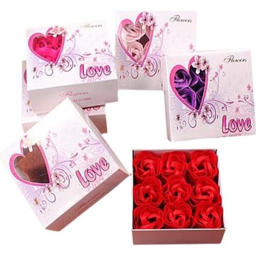 "New Party Favors4set Rose Soap FlowerSimulation Flower Wedding Gifts for Guests Valentines Day Present Bridesmaid Gift Favors"