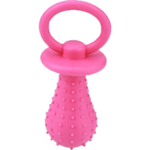 New Rubber Pacifier For Pet Toys Dog Cat Puppy Chew Toys With Bell Sound Inside Squeak Pet Toys Drop Shipping