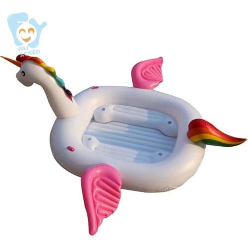 Huge 6 7 Person Pool Floats Inflatable Giant Unicorn Boat Swimming Float Unicorn Party Island Water Toys Pool Fun Raft