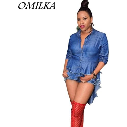 OMILKA Women's Ruffle Shirts
