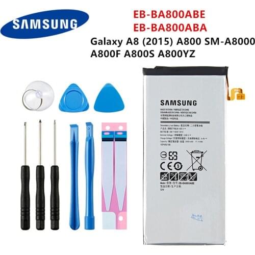 SAMSUNG Orginal EB-BA800ABE EB-BA800ABA 3050mAh Battery For Samsung Galaxy A8 (2015) A800 SM-A8000 A800F A800S A800YZ +Tools