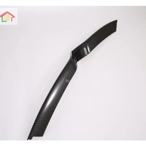 For Tesla Model X 2016-2020 Carbon Fiber Front Center Grille Grill Cover Molding Trim Decoration Strip Car Accessories