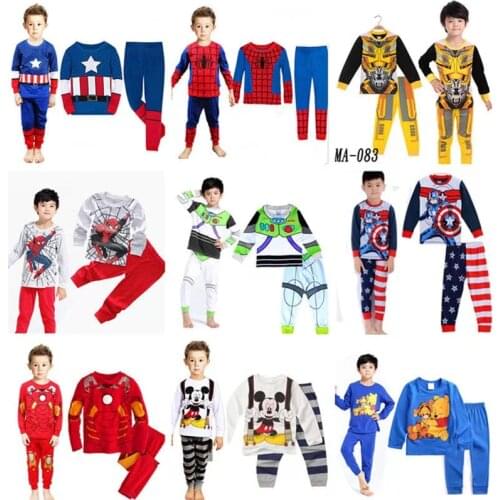 New Boys Pajamas Spiderman Cars Elsa Kid Infantil Pyjama Girl Sleepwear Toddler Fille Garcon Ensemble Pijama Menino Clothing Set
