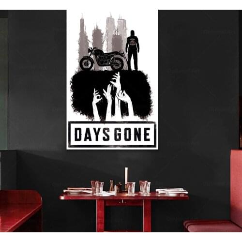 Days Gone Game Poster Japanese Anime Posters prints Canvas Painting Wall Decor Live Room Wall Sticker Home Decoration