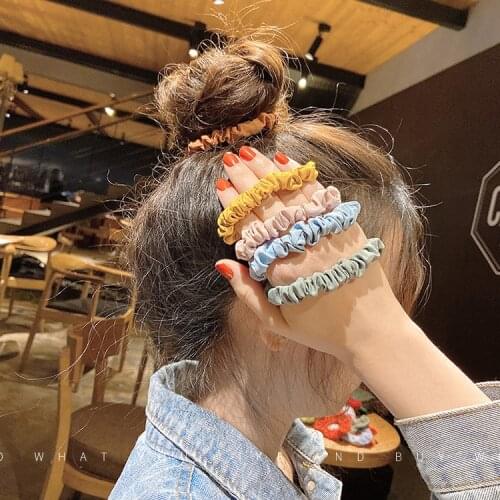 5pcs/set Ins Hair Scrunchies Inner diameter 6cm Rubber Bands Rings Ponytail Holder Hairbands Korean Lady Grils Hair Tie Rope
