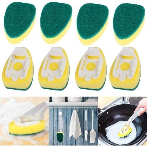 8Pcs Dishwand Refill Replacement Heads Sponge Brush Dish Scrubber Pads for Kitchen Sink UD88
