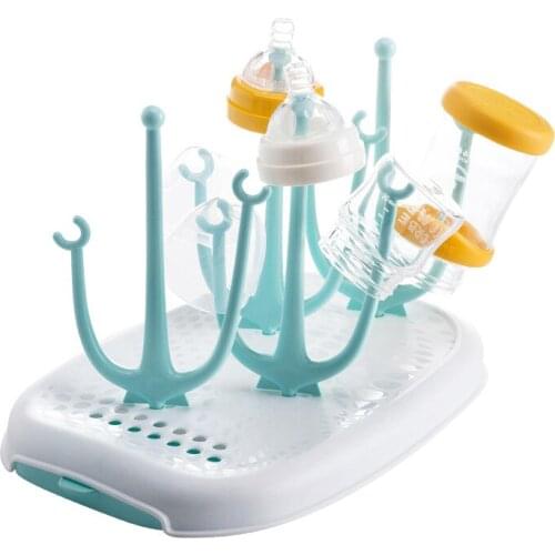 Baby Bottle Drying Rack Removable Toddler Milk Bottles Cleaning Dryer Drainer Storage Rack Tree Shape for Babies Pacifier