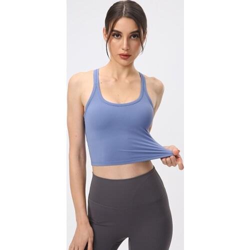 Racerback Buttery Soft Exercise Workout Tank Tops Crop Tops Women Push Up Fitness Running Training Sport Gym Yoga Padded Vest