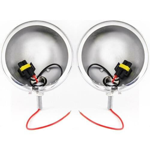 Universal Headlight Housing Cover Bucket for Motorcycle Led Head Light Foglamp Mounting Bracket Ring 4.5'' 5.75