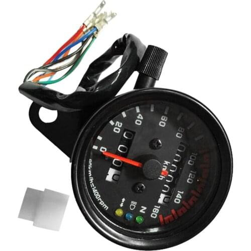 New Universal Motorcycle Speedometer Odometer Gauge Dual Speed Meter with LCD Indicator Vintage Modification Accessory