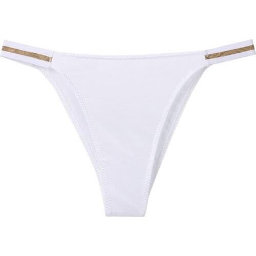 European American Sexy Traceless Underpants Womens Middle Waist Ice Bikini Hip Triangle Underpants Comfortable Cotton Crotch