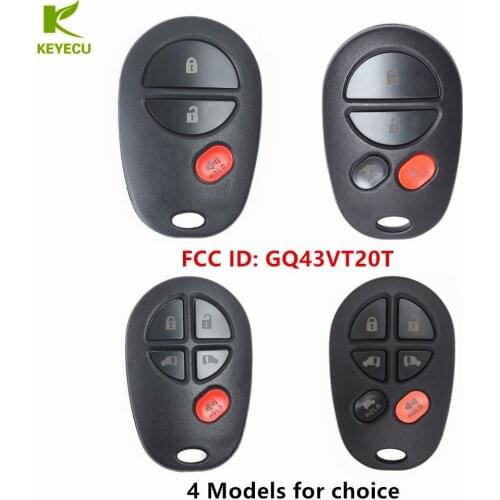 KEYECU Replacement Remote Car Key Fob FCC ID: GQ43VT20T for TOYOTA Sienna 2004 2005 2006 2007 2008 2009 2010 2011 2012 2013