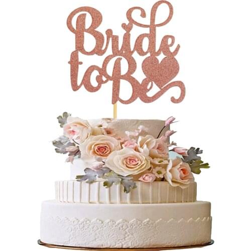 10pcs Gold & Silver Glitter Bride To Be Cupcake Toppers Bachelorette Party Cake Decoration Supplies Bridal Shower Wedding Decor