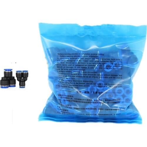 100pcs Pipe Fittings Plastic Pneumatic Connector Fitting Quick Push for Air Water Connecting PY PW Connect 4 6 8 10 12mm Y Shape