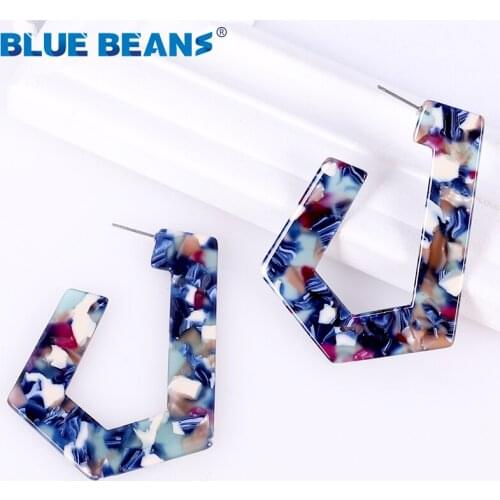 2020 Blue Earrings For Women Drop Earrings Bohemian Dangle Hanging Earrings Fashion Jewelry Geometric Boho Trendy Earings Summer