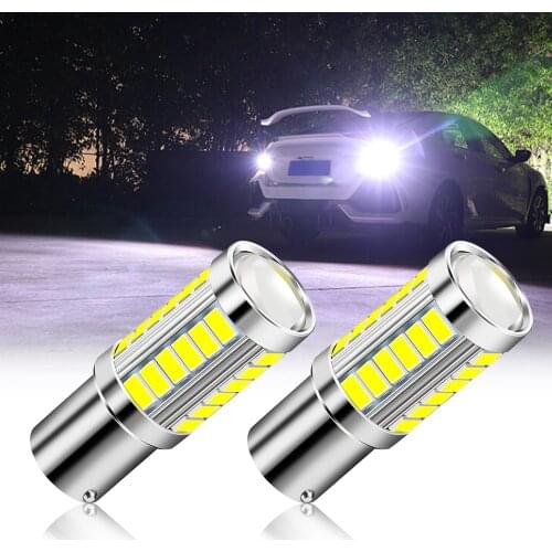2x BA15S 1156 P21W LED Bulbs Car Brake Lights Reverse Lamp for ford focus kuga fusion fiesta mondeo ranger mk2 mk3 mk4 Mustang