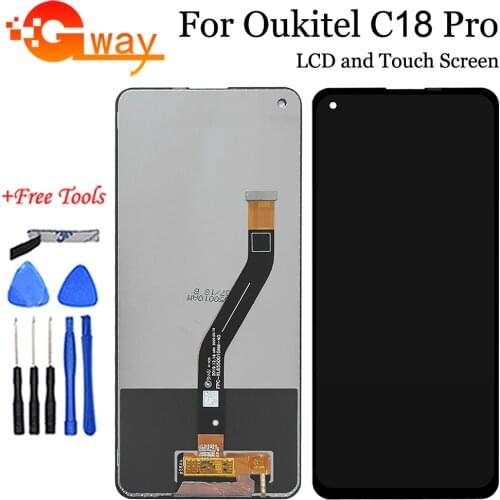 6.55" For Oukitel C18 Pro LCD Display Touch Screen Digitizer Assembly For Oukitel C18Pro LCD Phone Repair Parts + Tools