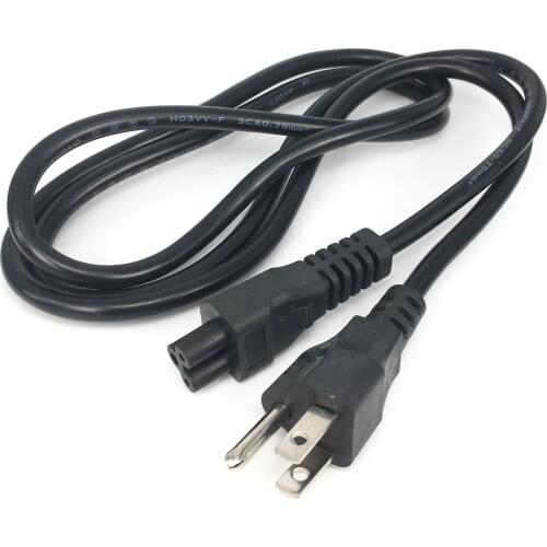 USA Power Cable 1.5m 3 Prong USA IEC C5 Power Extension Cord For HP Dell Lenovo Notebook Laptop LG TV