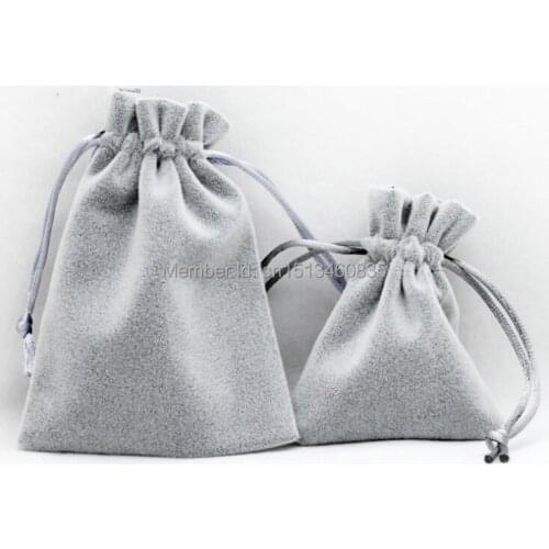 100pcs velvet cheap drawstring jewerly bags for cosmetic earing necklace Size 7*9cm Various colors for jewelry packaging