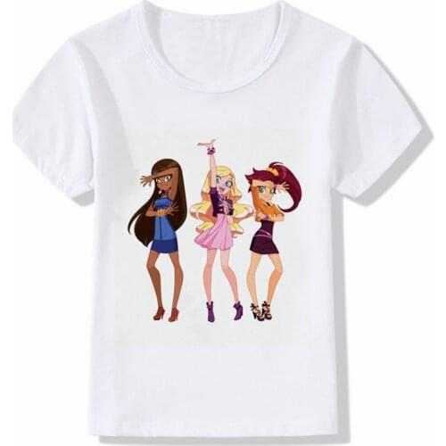 LoliRock Magical Girl Children Lovely Anime Short Sleeve Crew Neck Tshirt Teeshirt Boys Girls Great Tops T-shirt For Baby