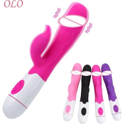 OLO Double Vibration G Spot Dildo Vibrator Female Masturbator Adult Clitoris Stimulator Realistic Penis Sex Toys For Women