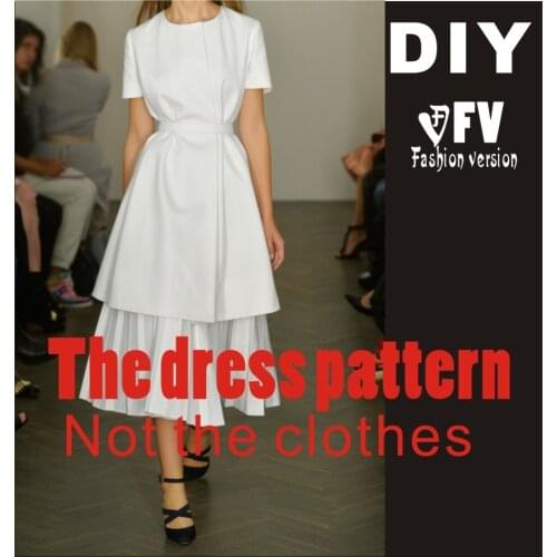 Clothing DIY The dress Dresses Sewing Pattern cutting drawing Womens Dress Sewing Template BLQ-84