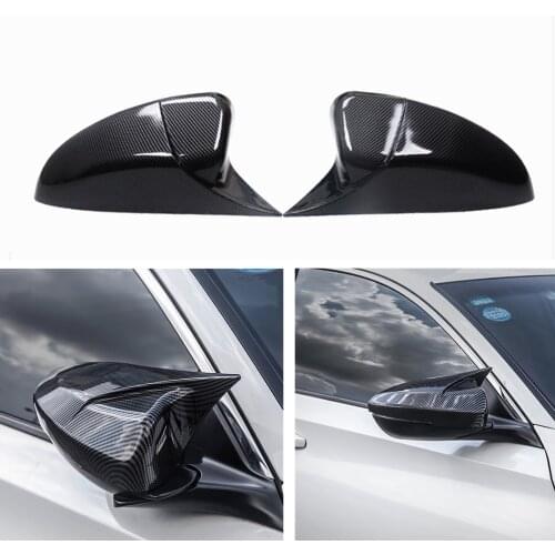 For Honda Accord 10th 2018-2021 Carbon Fiber Look Car Exterior Window Door Side Rear View Mirror Covers Caps Trim Add On