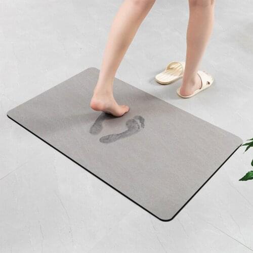 Home Bath Mat Coral Fleece Bathroom Carpet Water Absorption Non-slip Memory Foam Absorbent Washable Rug Toilet Floor Mat