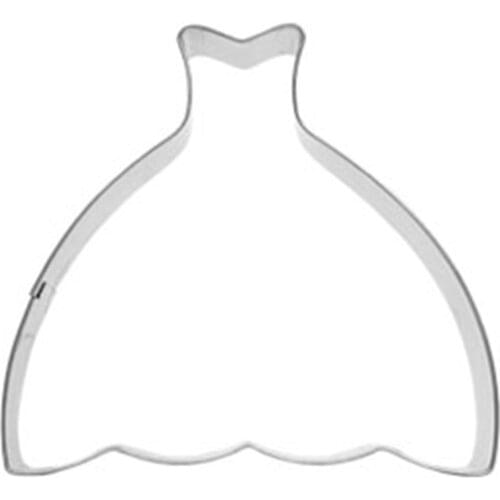 Hot Snow Princess Dress Shape Pancake Biscuit Cookie Cutter Tools Cake Decorating Tools Stainless Steel Selling Products Online