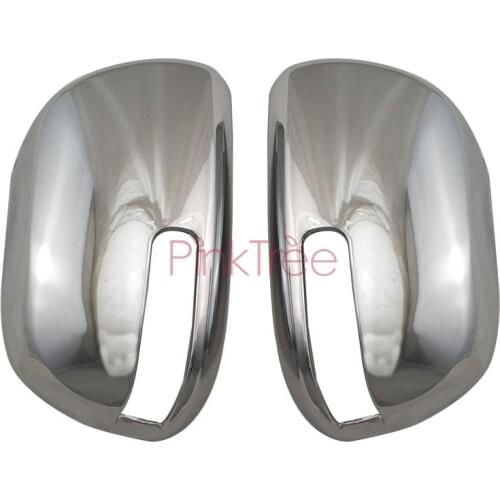 For Toyota Hilux Vigo 2012 Chrome Side Wing Review Door Mirror Cover With Hole For Lamp Car Styling Accessories
