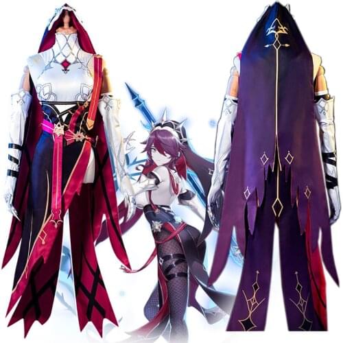 Game Genshin Impact Rosaria Cosplay Costume Accessories Top Uniform Full Sets Halloween Rosaria Role Play Girls Women