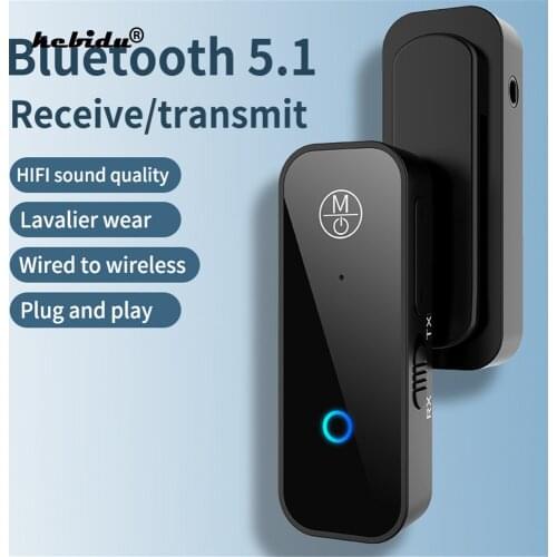 Kebidu HIFI Car Speaker Audio Music 3.5mm Bluetooth 5.1 Audio Receiver Transmitter Jack AUX Headphone Wireless Bluetooth Adapter