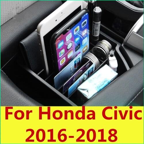 Storage box control debris storage box modified water cup slot car Accessories For Honda Civic 2016-2018 10th Gen Sedan