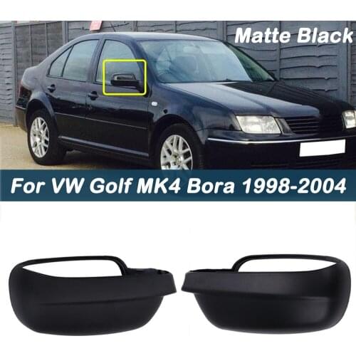 Rearview Mirror Cap Wing Side Mirror Shell Cover Housing For Golf 4 MK4 Bora 1998-2000 2001-2003 2004 Matte Black 3B0 857 538 B