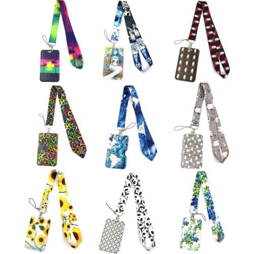 Cute cartoon Key lanyard Car KeyChain ID Cards Pass Gym Mobile Phone Badge Kid Keys Ring Holder Jewelry Decorations