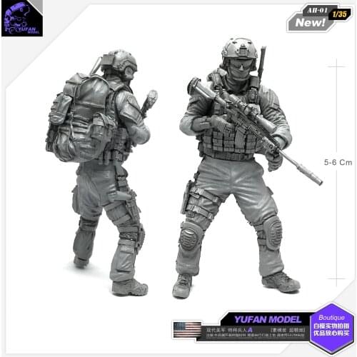 Yufan Model 1/35 Figure Kits Modern American Special Forces A Resin Soldier Military Model Unmounted AH-01