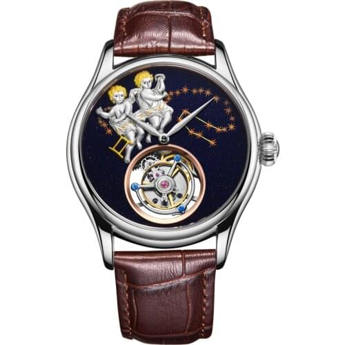 Mens Tourbillon Mechanical Skeleton Men Watches 2020 Luxury Sapphire Watches Mens 2020 Real Tourbillon Watch horloges mannen
