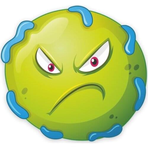 Angry Suratlı Bacteria Sticker Plane Extreme