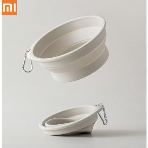 New Xiaomi Folding Pet Feeding Bowl Foldable Cat Dog Food Container Travel Portable Water Bowl Feeder Eco-friendly Silicone